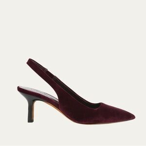 VINCE Patrice Velvet Slingback Pumps In Plum Wine